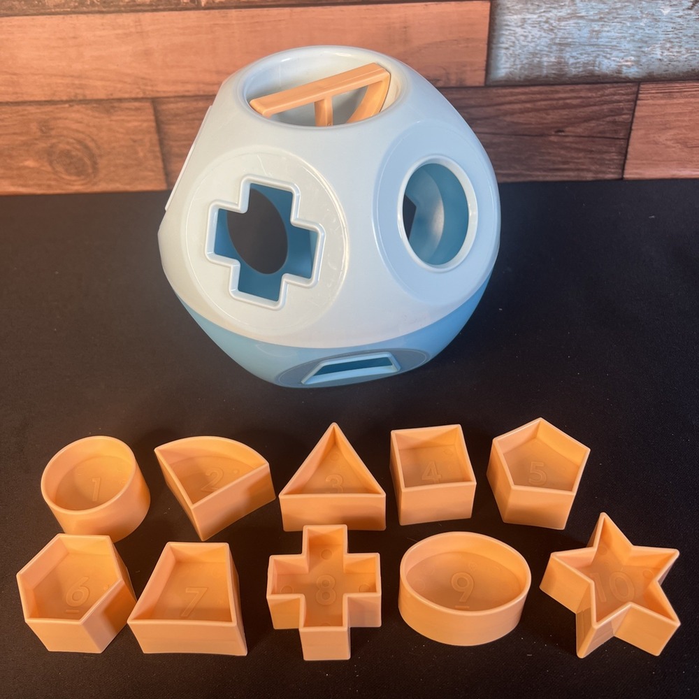 Tupperware Shape‎ O Ball Classic Toy Blue Ball Peach Pieces - Complete Set